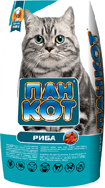 Пан Кот Сухой корм для кошек Рыба, 400 г