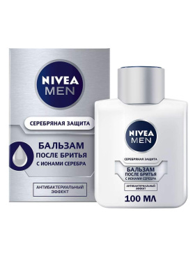 Бальзам після гоління Nivea Men100 мл Срібний захист з іонами срібла і антибактеріальним ефектом