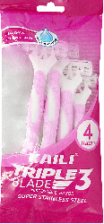 Станки женские Kaili одноразовые 3 лезвия, 4 шт