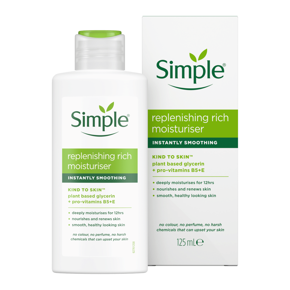 Крем для обличчя Simple "Відновлювальний для глибокого зволоження та розгладження Kind to Skin", 125 мл