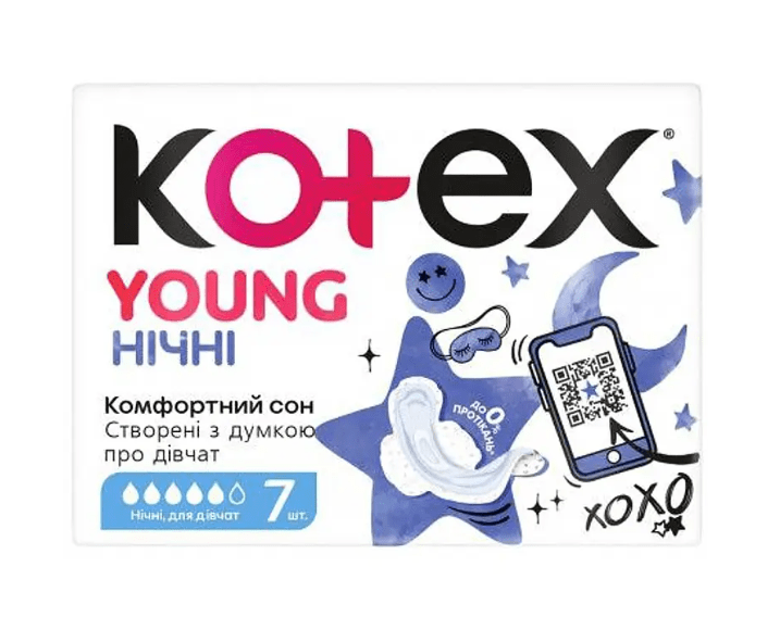 Прокладки Kotex Young Night, 7 шт.
