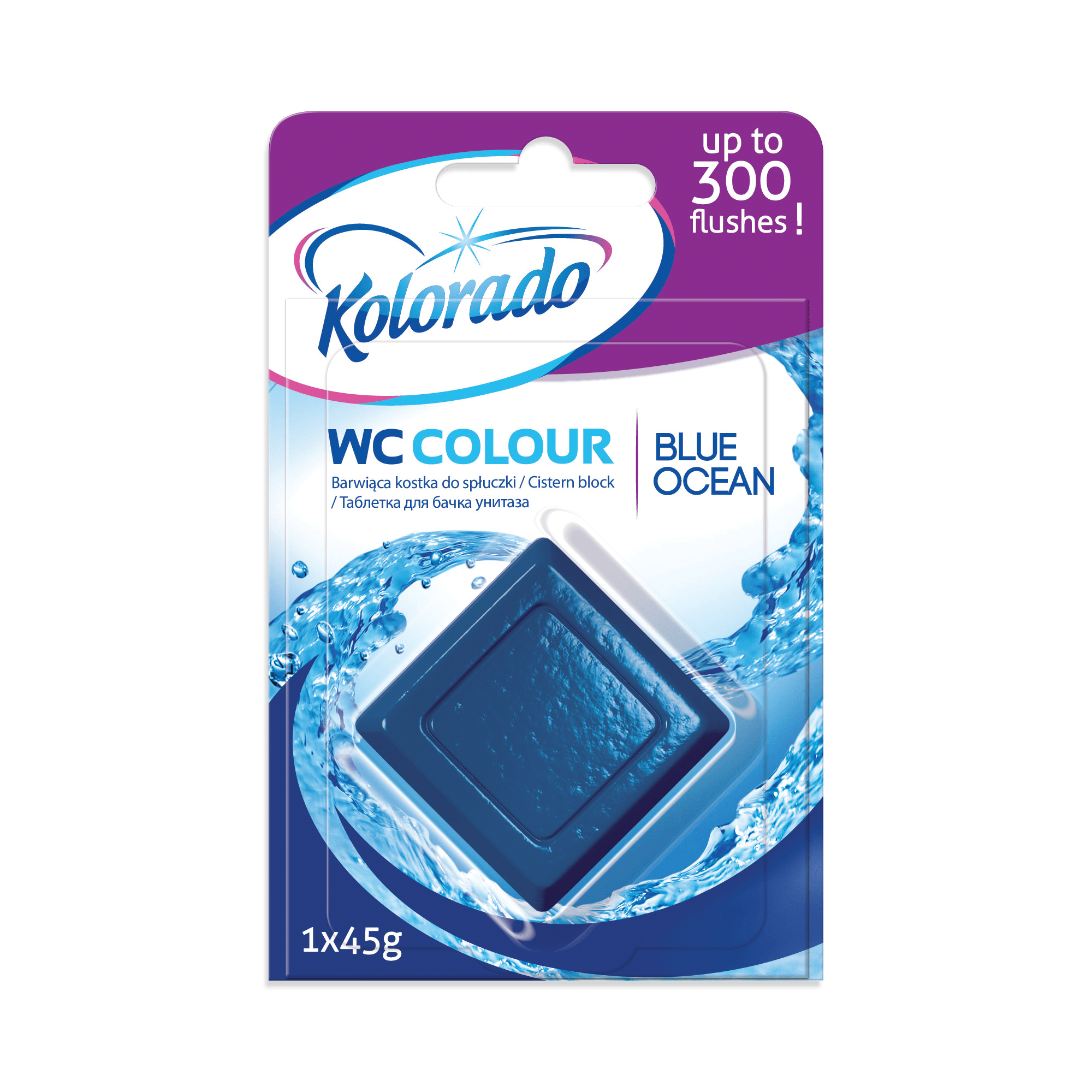 Таблетка Kolorado WC Colour для унітазу в бачок Синя, 45 г