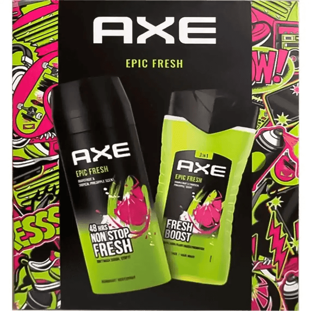 Подарунковий набір для чоловіків AXE Epik Fresh Дезодорант аерозоль 150 мл + Гель для душу 250 мл
