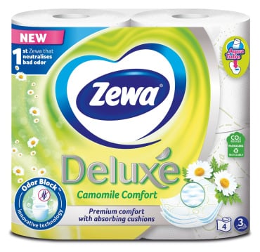 Zewa Deluxe туалетная бумага 3 слоя 4 рулона фото 1