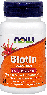Добавка дієтична NOW Біотин 5000мкг у капсулах, 30 шт