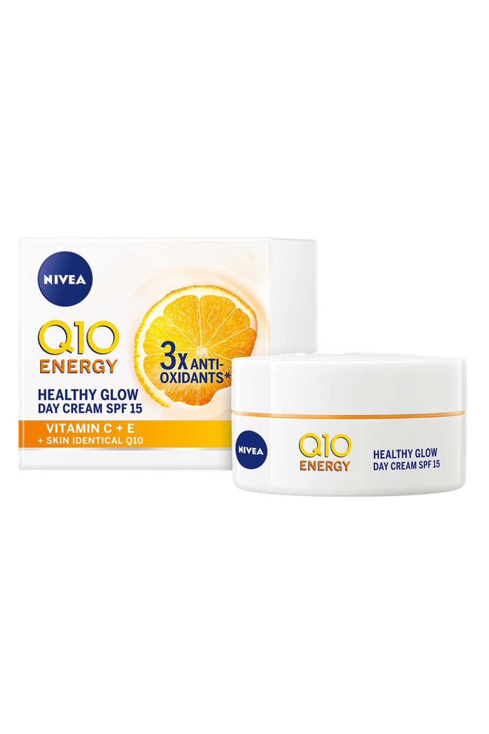 Крем для обличчя денний Здорове сяяння Nivea SPF15 3x Anti-Oxidants Q10 Energy, 50 мл