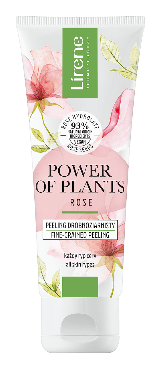 Пілінг для обличчя Lirene дрібнозернистий Троянда Power of Plants, 75мл