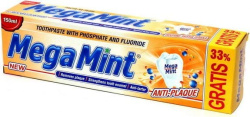 Зубная паста Mega Mint Anti-plaque, 150 мл