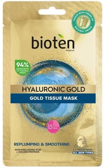 Маска тканевая для лица Bioten Hyaluronic Gold восстанавливающая 25 мл