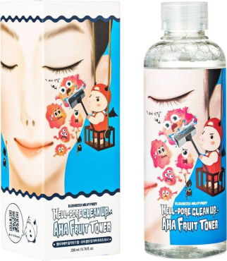 Пилинг-тоник Elizavecca Hell-Pore Clean Up Aha Fruit Toner с фруктовыми кислотами 200 мл фото 1