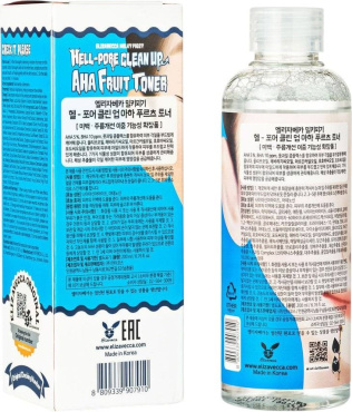 Пилинг-тоник Elizavecca Hell-Pore Clean Up Aha Fruit Toner с фруктовыми кислотами 200 мл фото 2