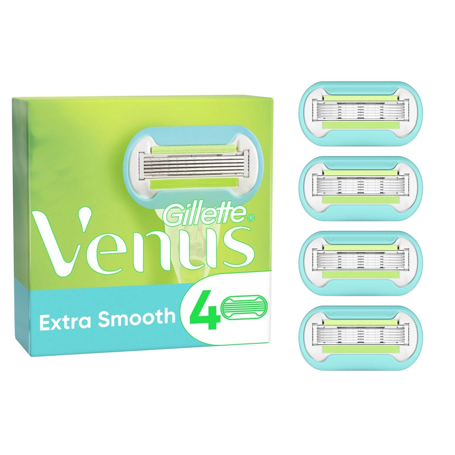 Змінні картриджі для гоління (леза) жіночі Gillette Venus Extra Smooth, 4 шт