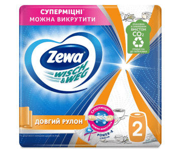 Рушники паперові Zewa Wisch&Weg Extra Lang Design 2 шари, 2 шт