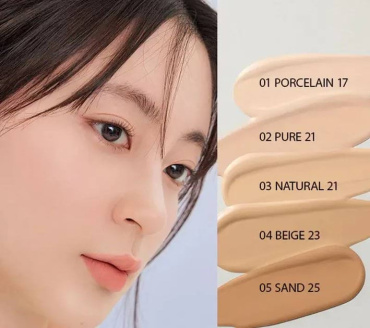 Тональний кушон Rom&Nd Nu Zero Cushion 02 Pure 21 SPF24 PA++ з матовим фінішем 20 г фото 2