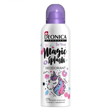 Дезодорант спрей Deonica для девушек от 8 лет Magic Splash, 125мл