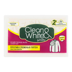 Мыло хозяйственное DURU CLEAN&WHITE для удаления сложных пятен, 120 г