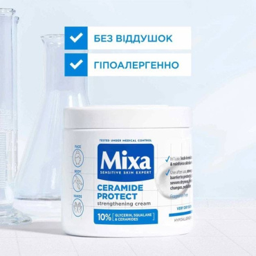 Крем Mixa Ceramide Protect для сухої шкіри обличчя, тіла та рук 400 мл фото 5