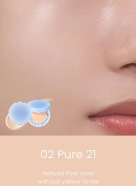 Тональний кушон Rom&Nd Bare Water Cushion 02 Pure 21 SPF38 PA++++ з вологим фінішем 20 г фото 6