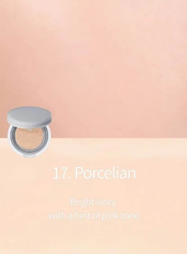 Тональний кушон Rom&Nd Nu Zero Cushion 01 Porcelain 17 SPF24 PA++ з матовим фінішем 20 г фото 3