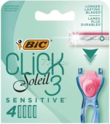 Картридж женский Bic Click 3 Sensitive 3 лезвия, 4 шт