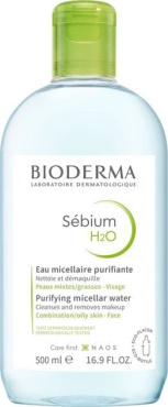 Мицеллярная вода Bioderma Sebium H2O для проблемной и комбинированной кожи лица 500 мл