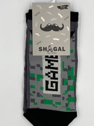 Shagal шкарпетки чол. короткі з малюнком Game Over р. 25-27, темно-сірий
