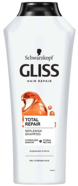 Шампунь Gliss kur Total Repair для сухого та пошкодженого волосся 400 мл