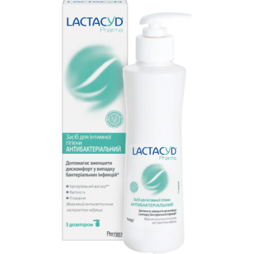 Средство для интимной гигиены Lactacyd Антибактериальное с дозатором, 250 мл