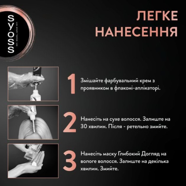 Стійка крем-фарба для волосся Syoss 1-4 синьо-чорний 115 мл фото 2