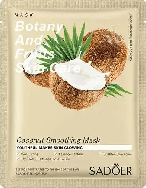 Тканевая маска для лица кокос Sadoer Botany and fruits skin care 25 г