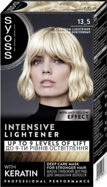 Стойкая крем-краска для волос Syoss 13-5 платиновый осветлитель 135 мл