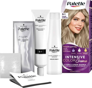 Стійка крем-фарба для волосся Palette Інтенсивний колір 9-1 Холодний світлий блонд 110 мл фото 2