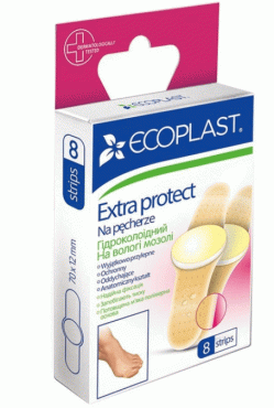 Ecoplast набір пластирів на вологі мозолі Екстра Захист, 8шт