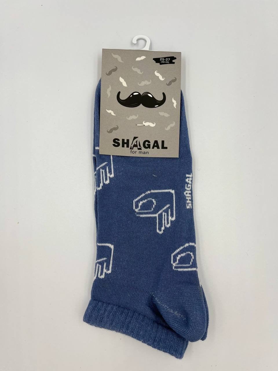 Shagal шкарпетки чол. короткі з мал. Ок р. 25-27, джинс