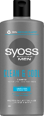 Шампунь SYOSS MEN CLEAN&COOL с ментолом для нормальных и жирных волос 440 мл