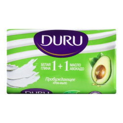 Мило туалетне Duru з білою глиною та олією авокадо, 80 г