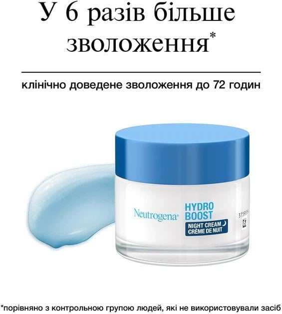 Крем для обличчя нічний Neutrogena Hydro Boost зволожуючий 50 мл фото 4