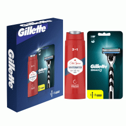 Gillette набор (Mach3 бритва+2 кассеты+Old Spice гель для душа, 250 мл+Old Spice шампунь, 250 мл)