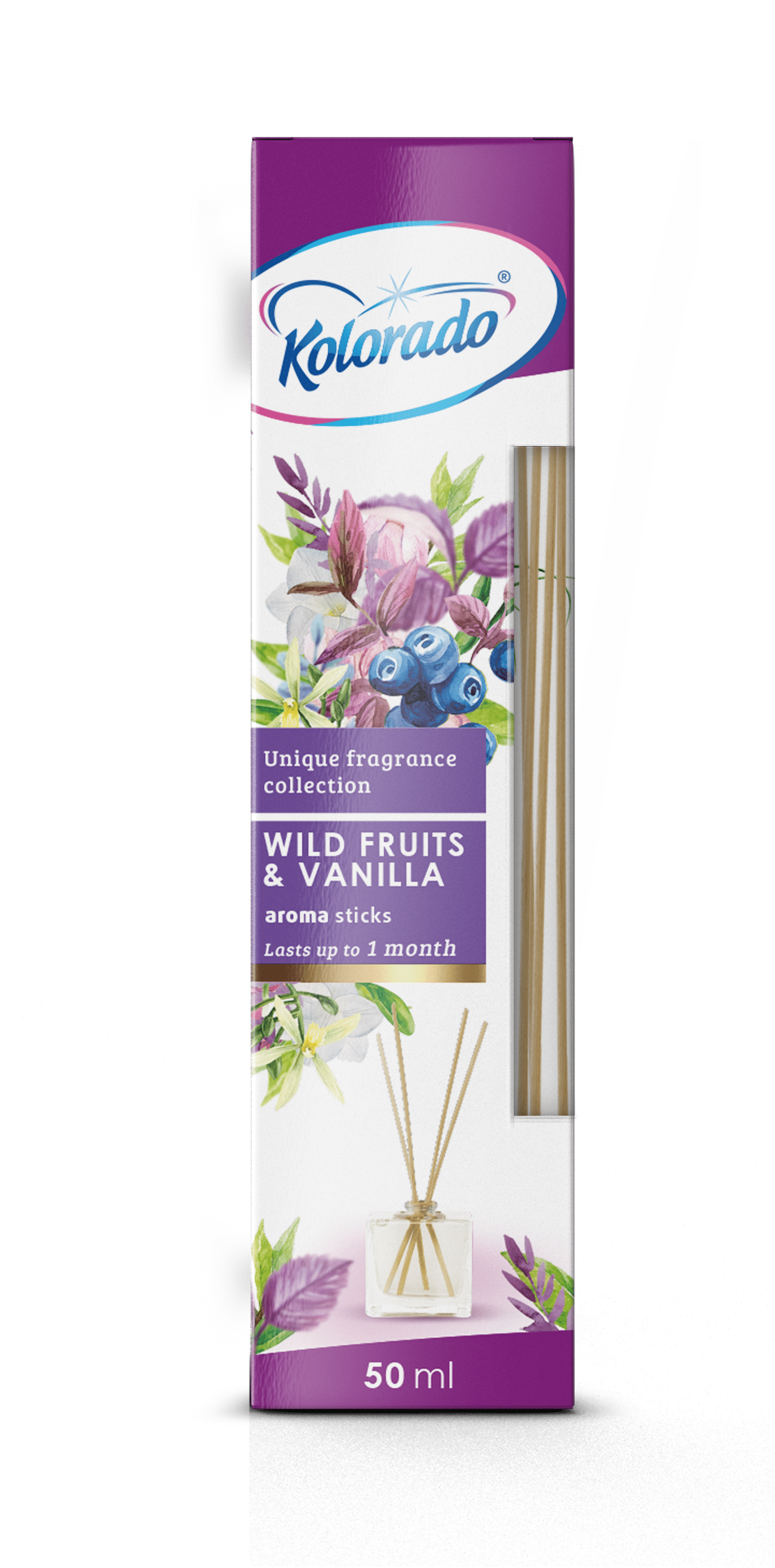 Аромадиффузор Kolorado Aroma Sticks Дикие фрукты и ваниль, 50 мл
