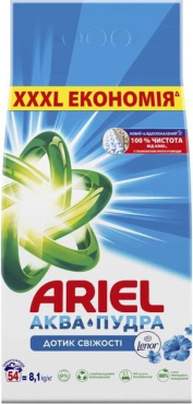 Пральний порошок Ariel Аква-Пудра Дотик свіжості Lenor 8.1 кг фото 1