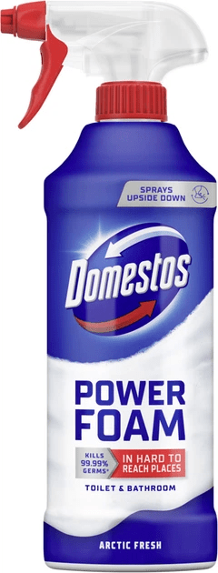 Cпрей-піна Domestos для чищення унітазу та ванної арктична свіжість 435 мл