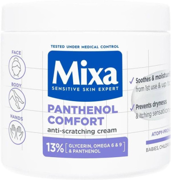 Крем Mixa Panthenol Comfort для чутливої шкіри обличчя, рук та тіла 400 мл