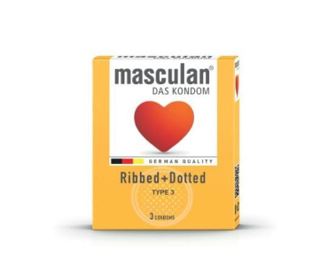 Презервативи Masculan Ribbed + Dotted, 3 шт