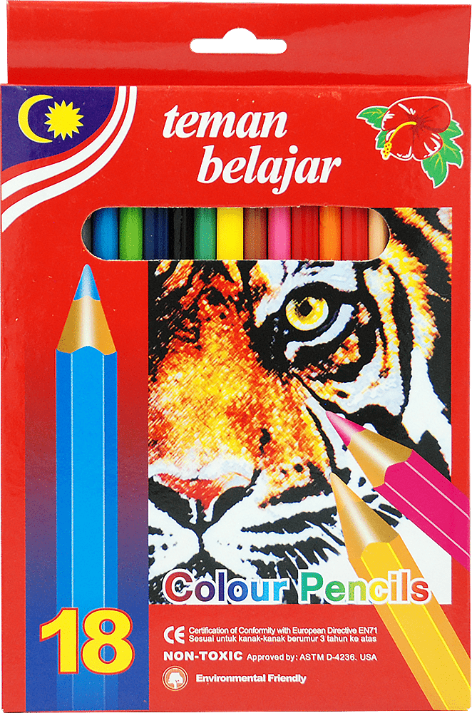 Набор триугольных карандашей разноцветных 18шт PRS101829 (izi22), 1набор