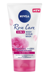 Гель, скраб і маска NIVEA Rose Care 3в1, 150мл