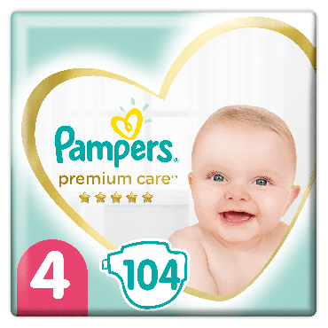 Підгузки Pampers Premium Care Розмір 4 (9-14 кг), 104 шт