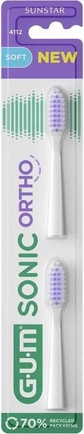 Сменная головка для зубной щетки GUM Sonic Ortho