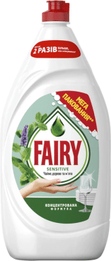 Засіб для миття посуду Fairy Sensitive чайне дерево та м'ята 1.35 л