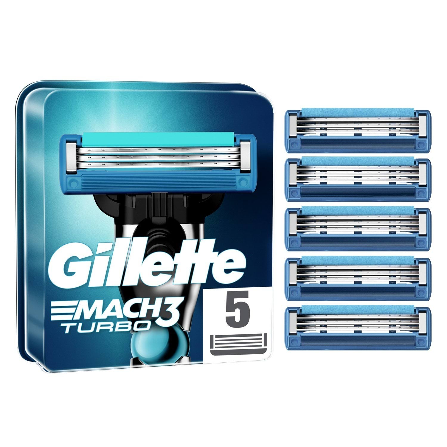 Змінні касети Gillette Mach3 Turbo 5 шт
