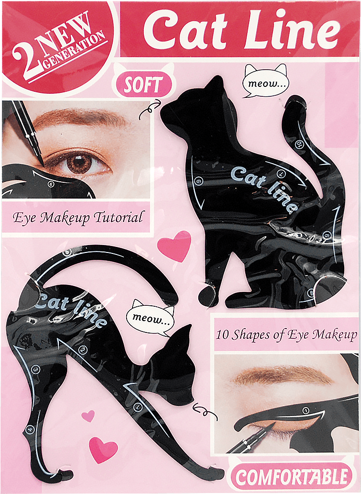 Трафарет для макіяжу очей Кішка, 1шт
